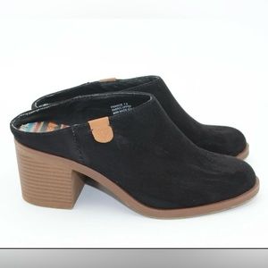 Rock & Candy by Zigi Francie Black Mules Faux Suede Slip on size 7